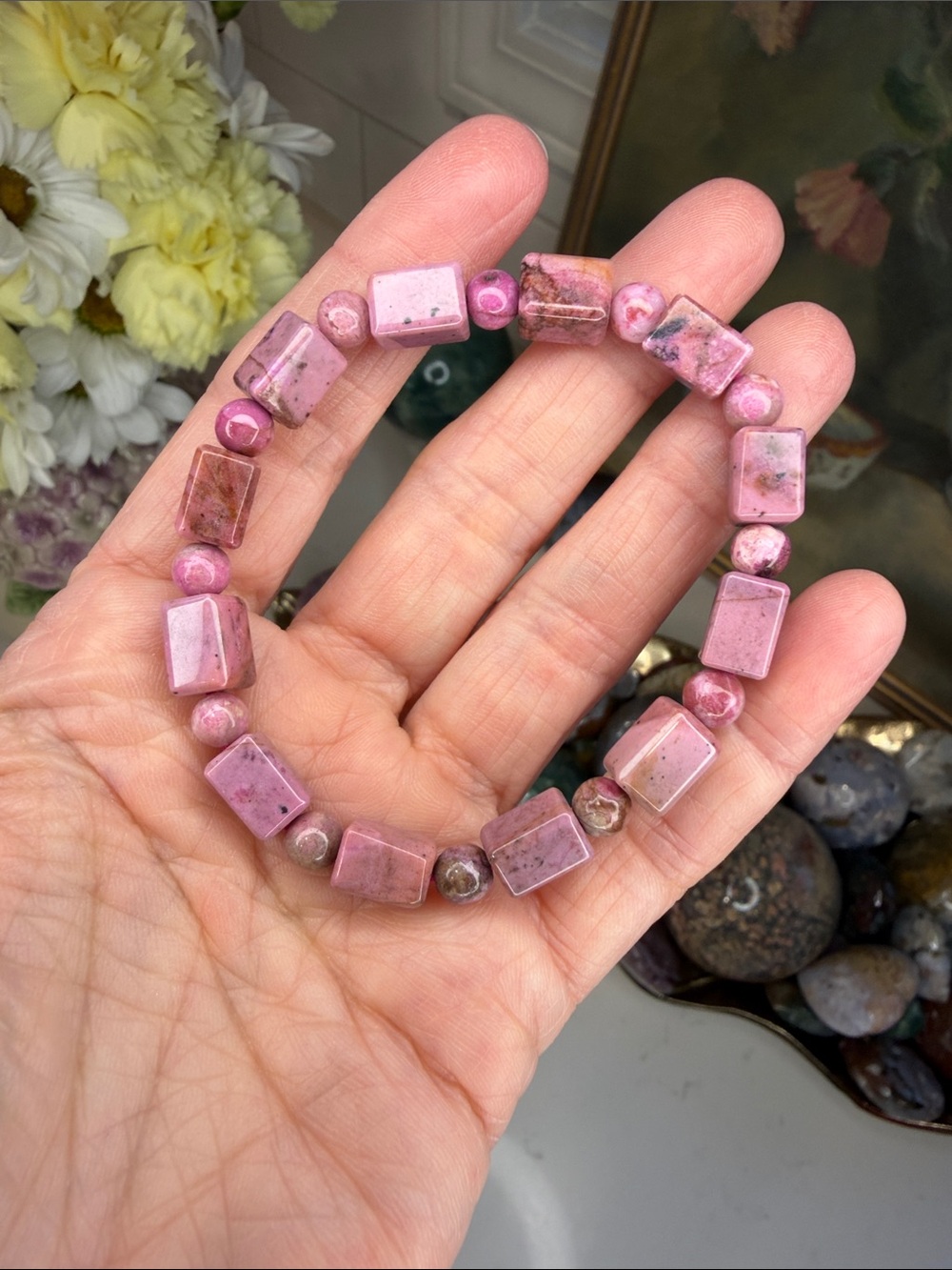 Cobalto Calcite Cube Bracelet: B1291